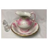 Antique Royal China International Pitcher & Bowl