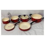 Unbranded Red & White Cookware Set