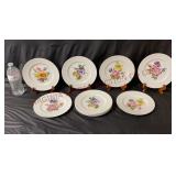 Vintage Hutschenreuther Germany Floral Plates - 9