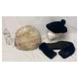 Tuscan Lamb & Rabbit Fur Hats, Beaver Collar