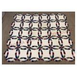 Double Wedding Ring Quilt / Blanket - 92'x84'