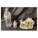 Occupied Japan Figurine & Unmarked Carriage Lamp