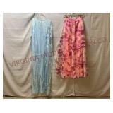 Vintage Sleeveless Maxi Dress, Sheer Overlay Skirt