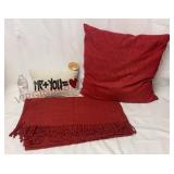 Decorative Pillows & Throw Blanket
