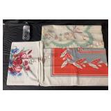 Vintage Fabric Tablecloths - 3 - See Desc