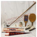 Vintage Sports - Pennants, Golf Club, Skates, More