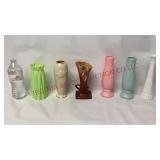 Flower Vases - Plastic, Glass & Pottery - See Desc
