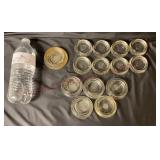 Vintage Glass Furniture Coasters / Casters