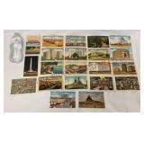 Ephemera - Vintage Linen Travel Postcards - 21