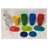 Vintage Tupperware Bell Tumbler Cups w Tops