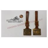 Vintage Galion Tandem Rollers Brass Watch Fobs - 2