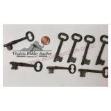 Vintage / Antique Solid Barrel Skeleton Keys - 8