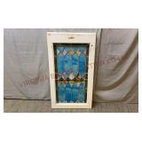 Antique Leaded Stained Glass Window - See Desc