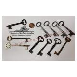 Vintage / Antique Solid Barrel Skeleton Keys - 11