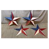 Weathered Metal American Flag Stars -  24"