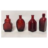 Wheaton Miniature Ruby Red Bottles - Reproduction
