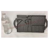 Vtg John Wright Co Gingerbread House Cast Iron Pan