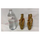 Vintage Metal Scroll Leaf Curtain Tieback Pair