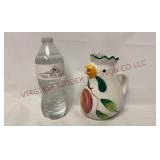 Vintage Hand Painted Ceramic Rooster Pitcher