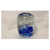 Controlled Bubble Cylinder Art Glass Paperweight