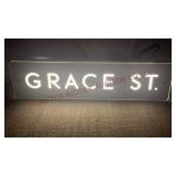 Vintage Grace St Lighted Sign - From Thalheimer