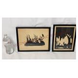 1930s Carrew Rice Framed Silhouette Prints - 2