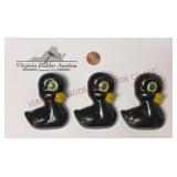 Mid Century Baby Ducks Chalkware Wall Plaques