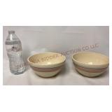 Vintage Pink Blue Beehive Mixing Bowls - 6.5" Rim