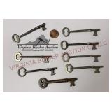 Vintage / Antique Solid Barrel Skeleton Keys - 8