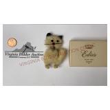 1960s Mink Fur Google Eye Kitty Cat Brooch Pin