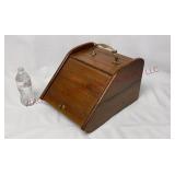 Antique Wooden Fireside Coal Box / Scuttle