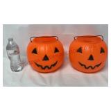 Vintage General Foam Plastics Jack-O-Lantern Pails