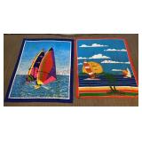 Vintage Sailboat Beach Blankets - 2