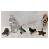 Vintage LA Toy Zone Realistic Songbirds & Perch