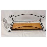 Henn Wrought Iron Wall Shelf w Wood Insert - 25"w