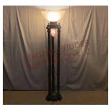 Ornate Torchiere Column 3-Way Floor Lamp - Works!