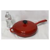 Lodge Enameled Cast Iron 11" Skillet w Lid