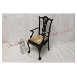Victorian Style Cast Iron Doll Chair - 18" tall