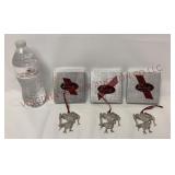 1992 Ficher Pewter Christmas Mouse Ornaments - 3