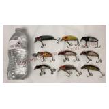 Vintage Heddon River Runt Spook Fishing Lures - 9