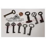 Vintage / Antique Hollow Barrel Skeleton Keys - 9