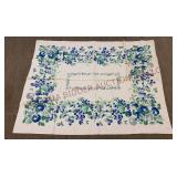 Vintage Fruit Design Fabric Tablecloth -50"x65"