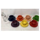 HLC Fiesta Fiestaware Tea Cups & Saucers Set