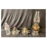 Vintage / Antique Hurricane Oil Finger Lamps - 3