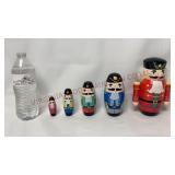 Christmas Nutcracker Wooden Nesting Doll Set