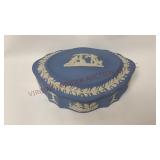 Vintage Wedgwood Jasperware Oval Trinket Box