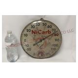Vintage Red Comb Poultry Feeds Wall Thermometer