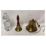 Vintage Brass Hand Bell & Nautical Ships Bell