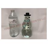 Blown Glass Snowman 7.25" Figurine / Paperweight