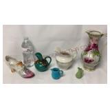 Victorian Porcelain Shoe & Various Pitchers